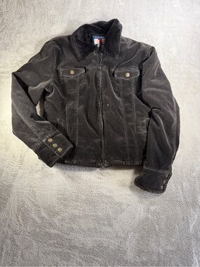 Scorpio USA Faded Black Fur Zip-Up Bomber Jacket XXL/L